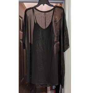 Sheer, shimmery dress with underlay